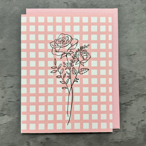 The Plaid Flower Card